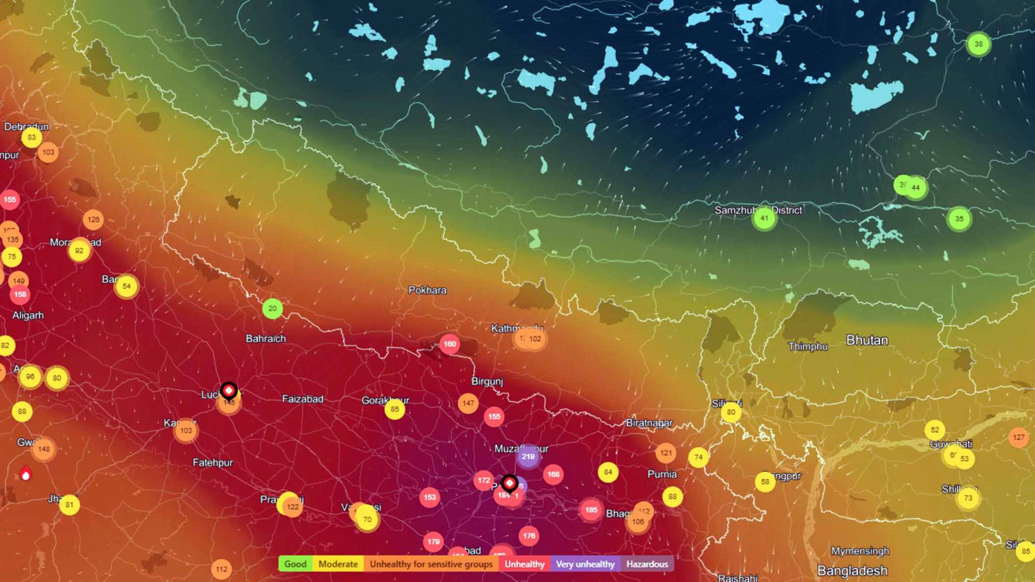 हिउँदयाम सुरु भएसँगै वायुको गुणस्तर खस्किदो