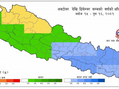 आउँदो तीन महिनाको मौसम पूर्वानुमान: पाँच प्रदेशमा सरदरभन्दा बढी वर्षा हुने