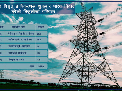 विद्युत् व्यापारमा नयाँ फड्को, ३६४ मेगावाट विद्युत् भारत निर्यात