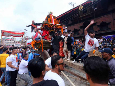 माथिल्लो टोल (थःने या) मा श्रीगणेश, श्रीभैरव र श्रीकुमारीको रथयात्रा