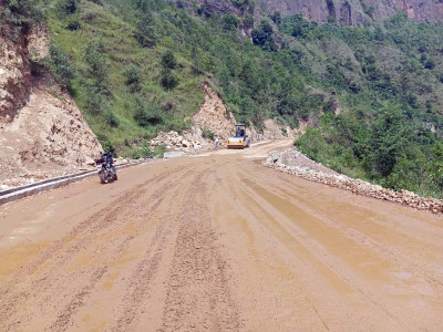 मालढुङ्गा–बेनी सडक कालोपत्र गर्न १३ दिन यातायात बन्द