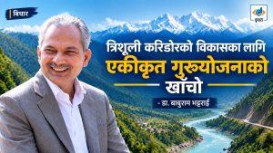 ‘त्रिशूली करिडोरको विकासका लागि एकीकृत गुरुयोजनाको खाँचो’- डा. बाबुराम भट्टराई